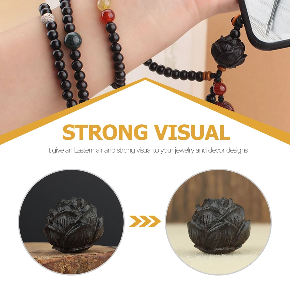 

Premium Charms Carved Wood Diy Jewelry Making Large Hole Pendant Bracelet Craft Mala Beads Wooden Charms Gift Decor