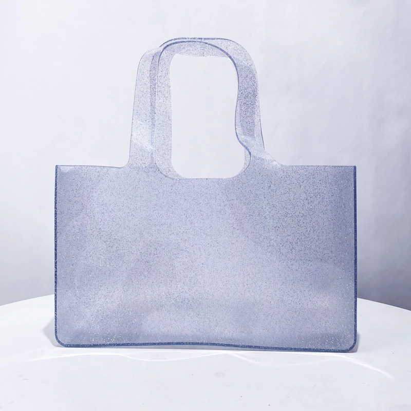 

Translucent Jelly Tote Wash Bags For Women Luxury Designer Handbag Purse 2025 New Fashion Personality Shiny Underarm Shoulder
