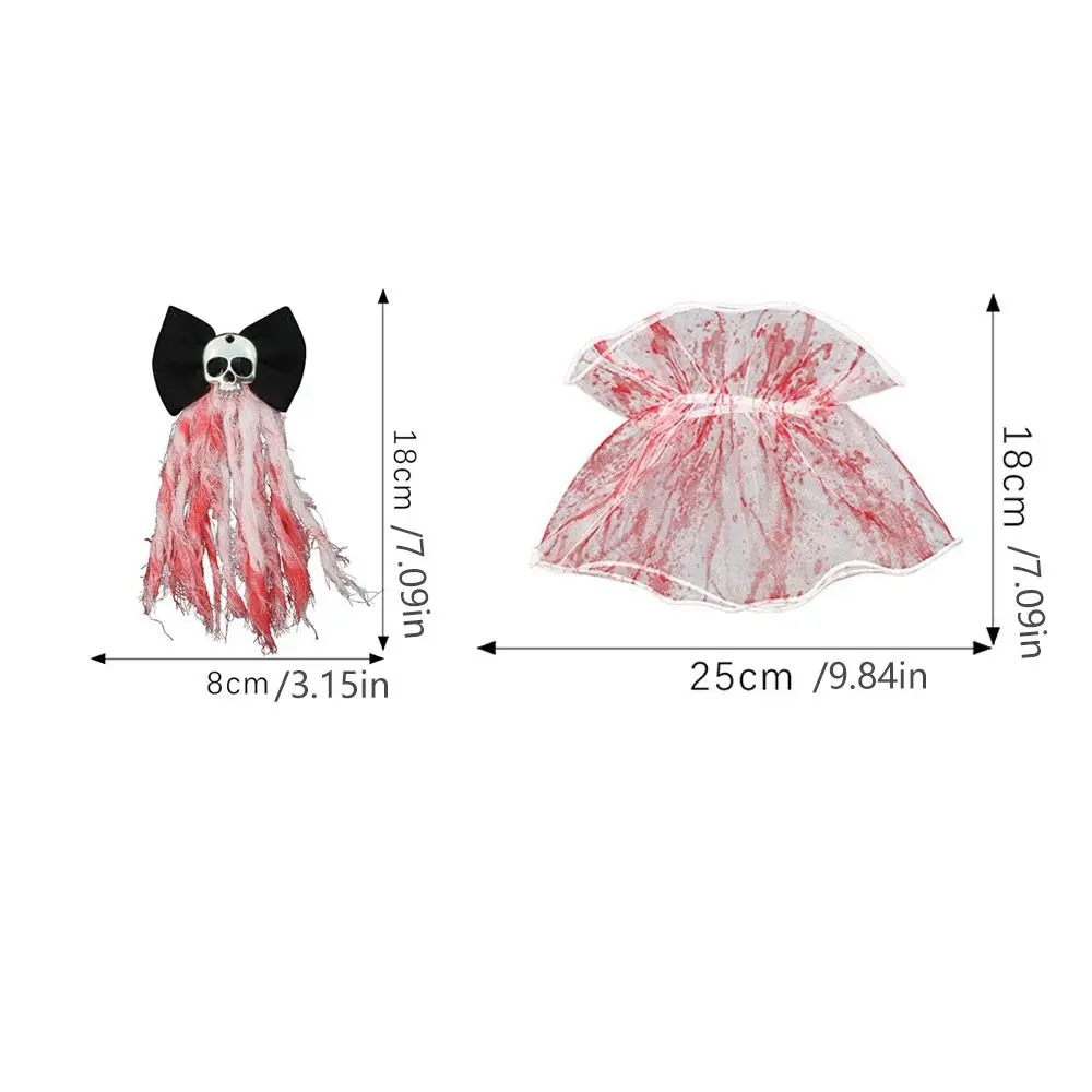 Rose Halloween Bridal Headwear Gothic Dark Hairpin Skeleton Hand Rose Hairpin Skeleton Bloodstain Ghost Bride Set Party Supply