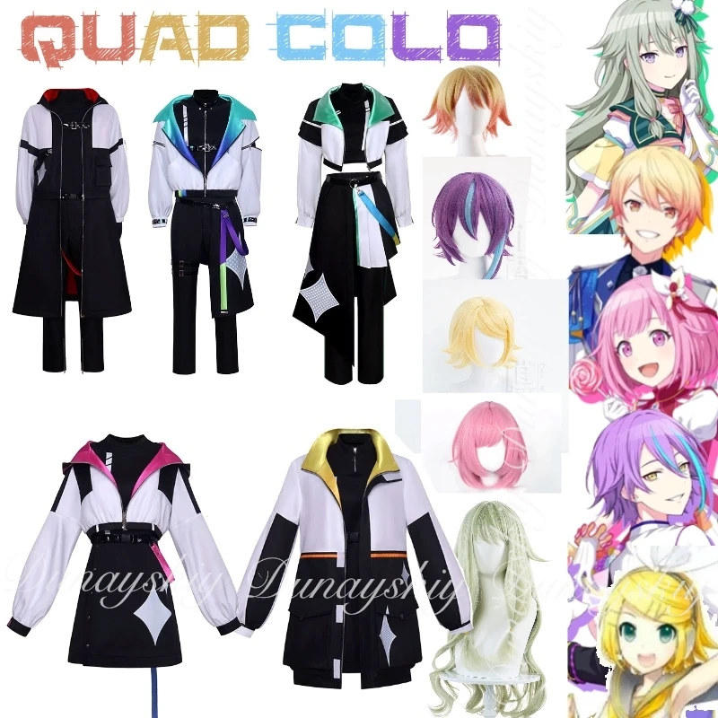 

Project SEKAI: COLORFUL STAGE! Quad Colo Kagaminee Rinnn Rui Kamishiro Kusanagi Nene TENMA TSUKASA Emu Otori Cosplay Costume Set