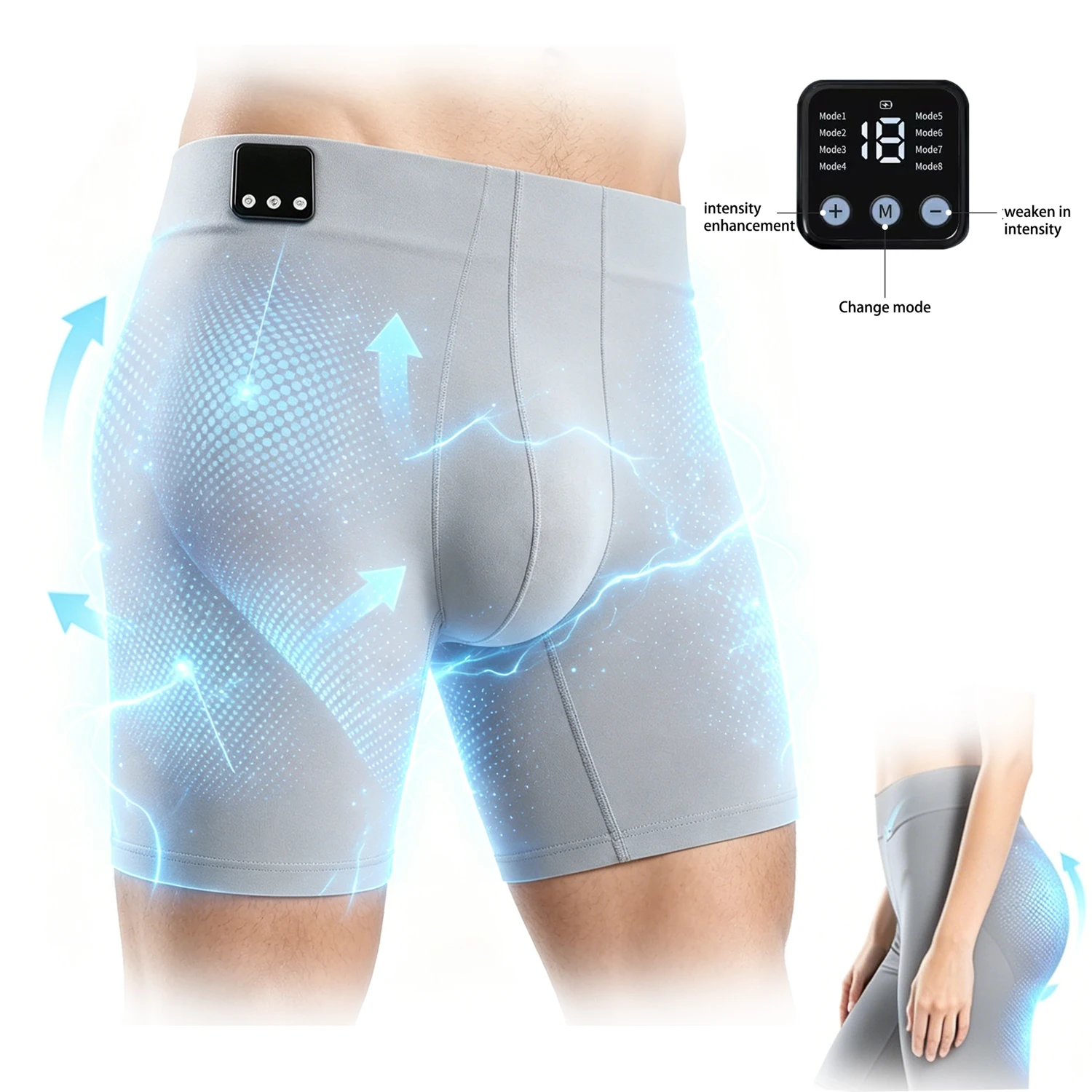 

Smart Ems Muscle Stimulation Massage Shorts Micro Current Yoga Pants Underwear Mens And Womens Body Shaping Fitness
