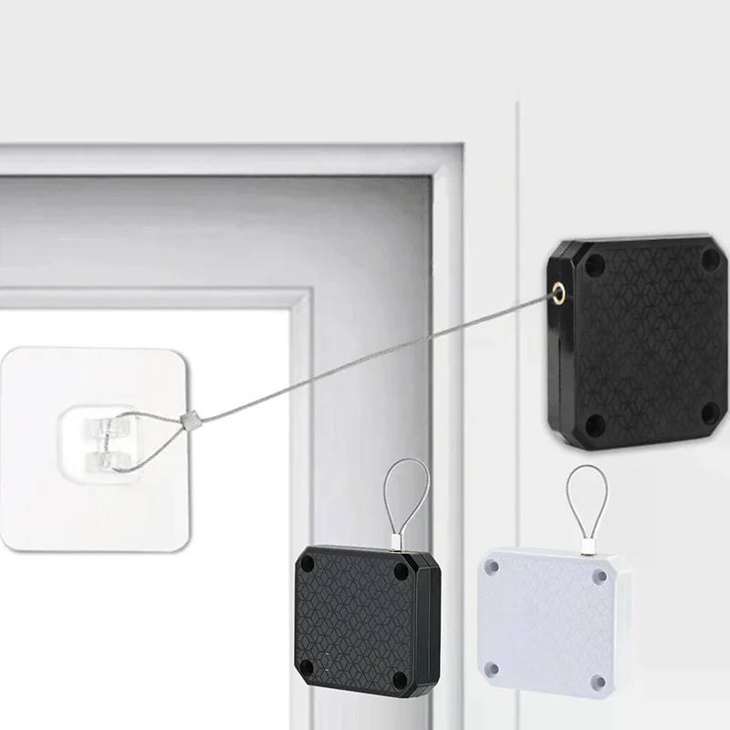 

Punch-free Automatic Sliding Screen Door Closer Set, 500g-1000g Steel Pull Tension Closing Device