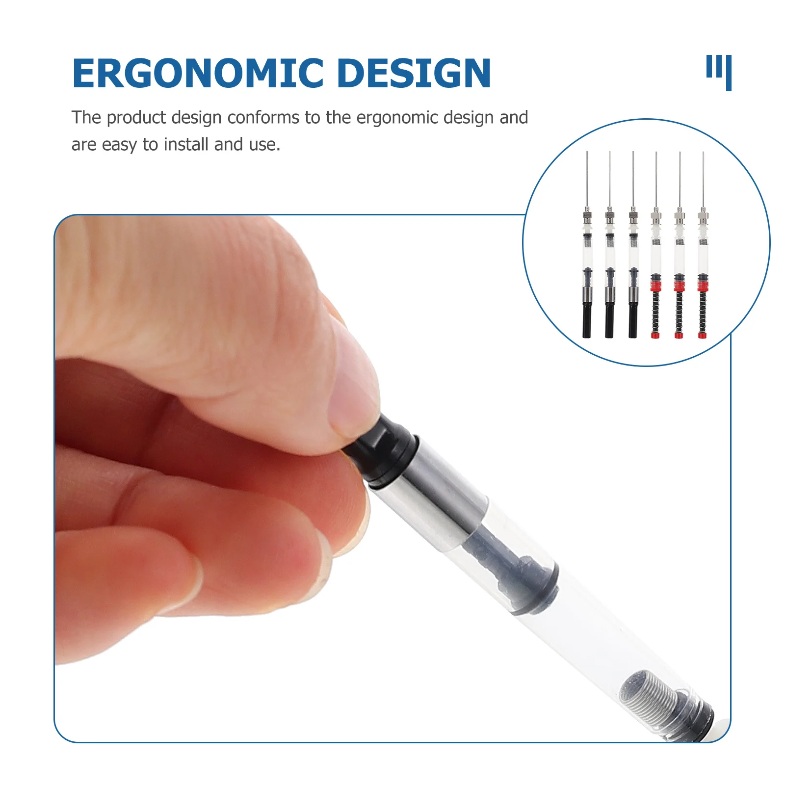 

6pcs Fountain Pen Converters Refill Tube For Steel Pens Easy To Use Japanese School Supplies Ink Fountain Absorber Pen