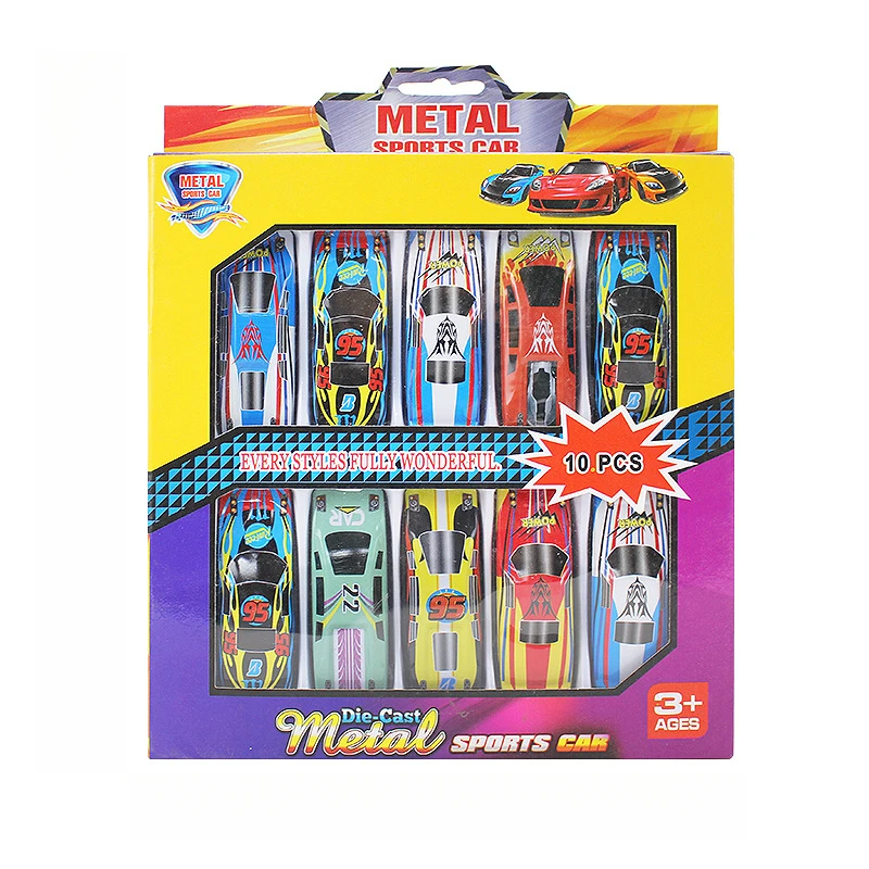 Diecast Alloy Pull-Back Toy Car Set for Kids, Heavy-Duty Metal Mini Racing Vehicles, No Battery Required Pocket Stunt Cars for Boys 3+ - view 7