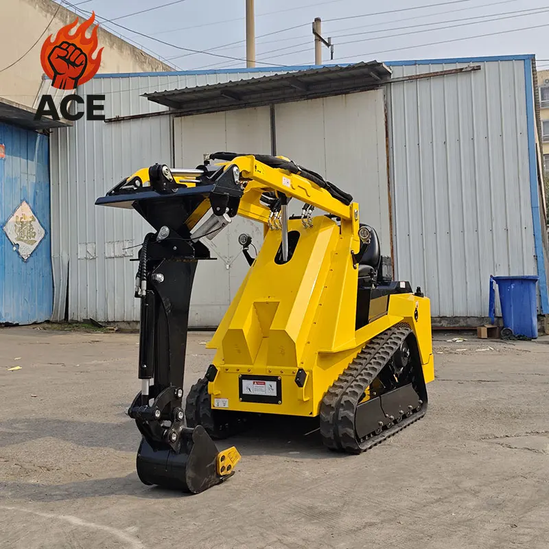 Frete grátis mini carregadeira barata skid steer EPA Diesel Mini carregadeira de rodas cor personalizada mini skid steer com cortador de grama