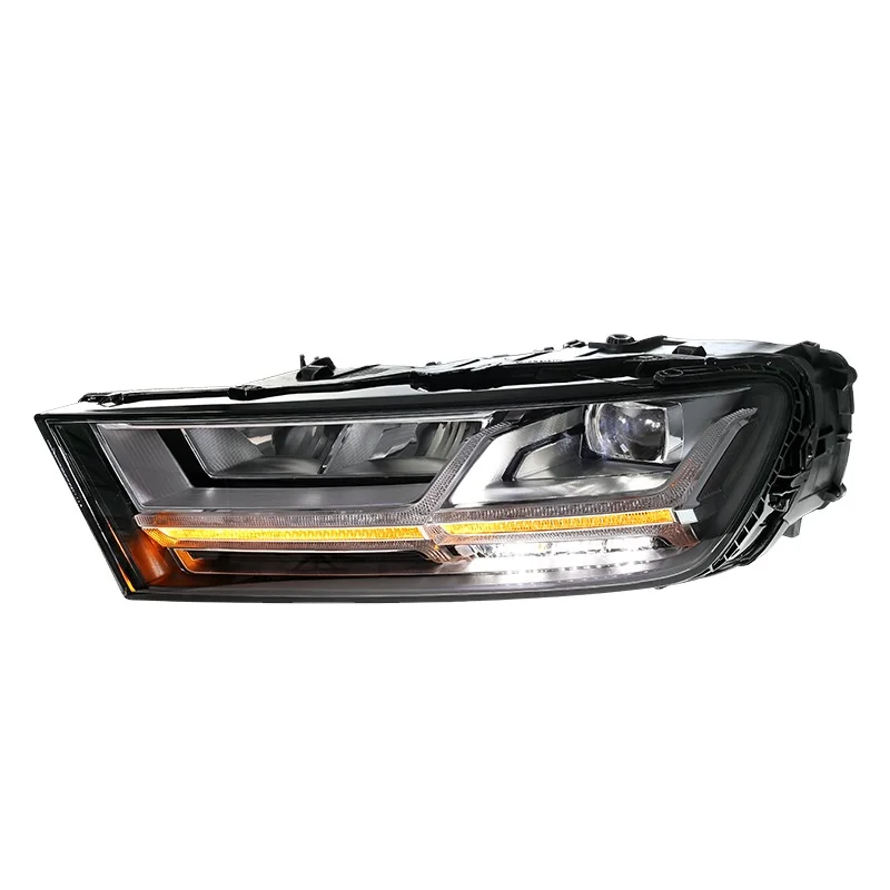 LED مجموعة مصابيح أمامية الراقية الطائرات LED أضواء النهار الجري بدوره إشارة عدسة لأودي Q7