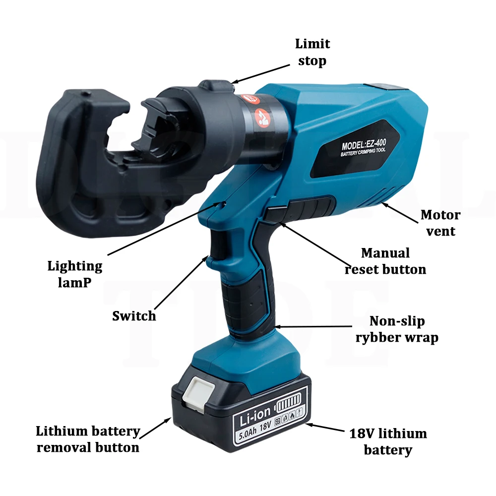 EZ-300/EZ-400 Rechargeable Hydraulic Pliers Electric Hydraulic Crimping Charging Pliers