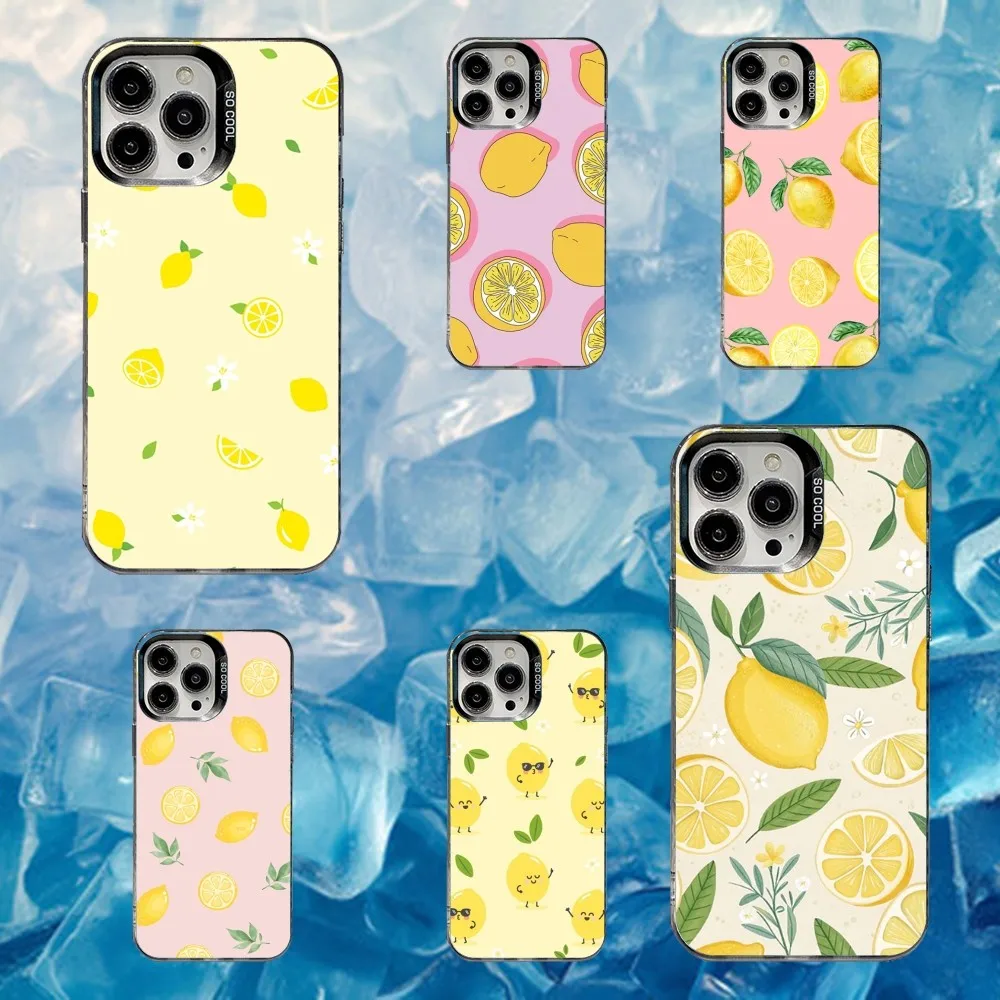 

Fruit Lemon Phone Case For iPhone 16,15,14,13,12,11,Mini,Pro,SE,MAX White Matte Shockproof Cover