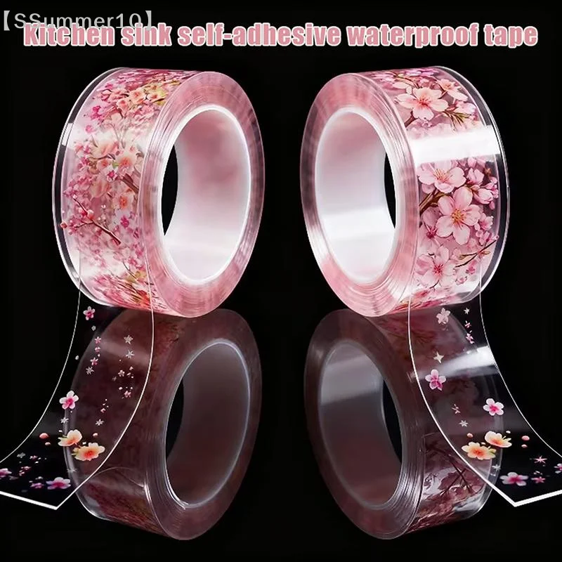 【SSummer10】Transparent Waterproof Anti-Mildew Sealing Tape - For Kitchen Stove Bathroom Toilet Wall Corner 【SS】