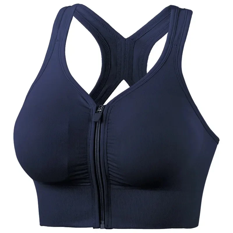 CZGUKE Running Fitness Sports Bra Front Zipper Women's Underwear Shockp roof Top Bra Breathable Seamless Yoga Bra image 4