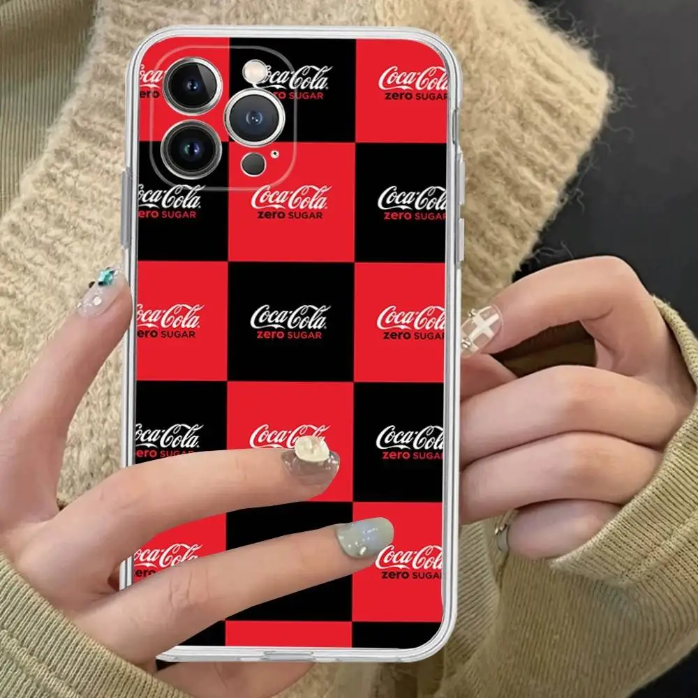 Logo Marke C-Coca C-Cola Für IPhone 17 16 15 14 13 12 11 Pro Max Plus Transparente Weiche TPU Handyhülle – Detail 10