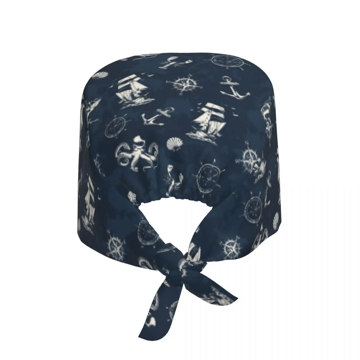 Custom Vintage Nautical Symbol Medical Staff Scrubs Hat Men Women Sailor Anchor Compass Doctor Nursing Surgical Cap Scrub Caps