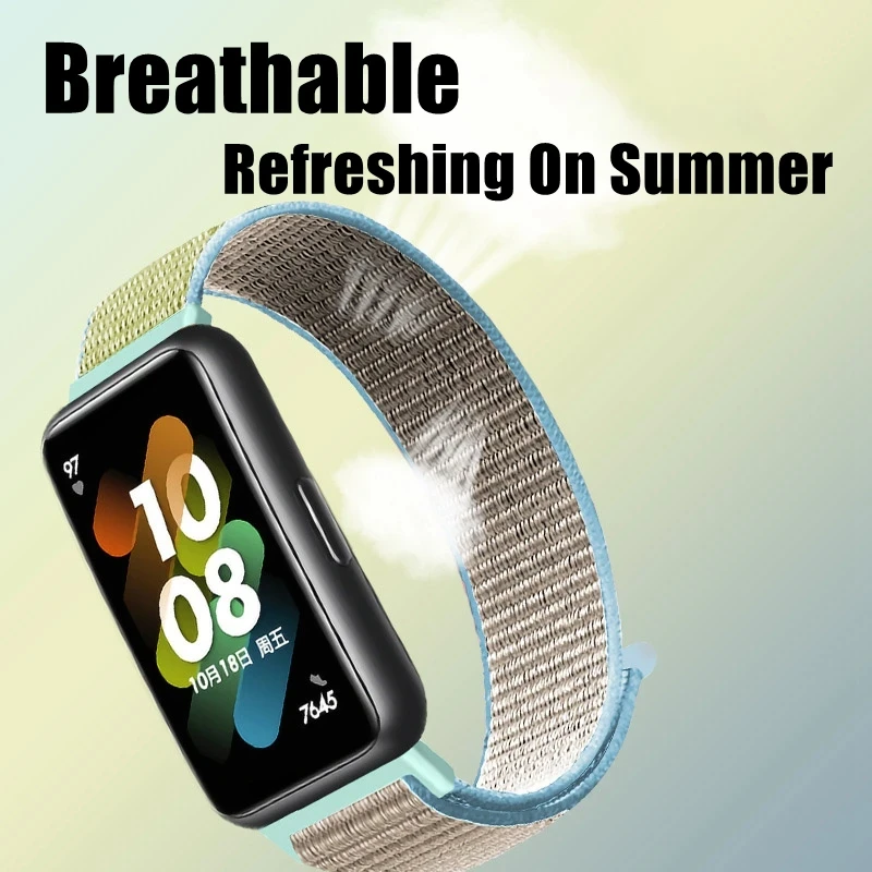 Strap for Huawei Band 8 9 7 Band Accessories Nylon Loop Smart Watch Replacement Belt Wristband Sport Bracelet Band 7 Bracelet