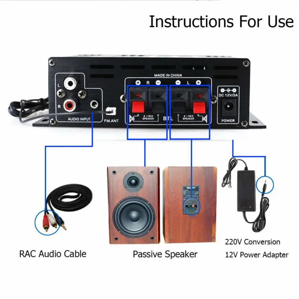 スピーカーak380ホームアンプ,Bluetoothアンプ,110-240V,低音オーディオ,Hi-Fi,USB,音楽サブウーファースピーカー