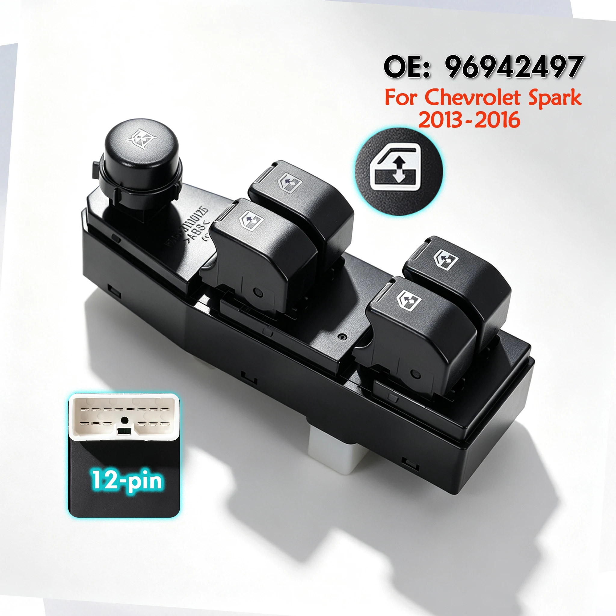 96942497 For Chevrolet Spark 2013-2016,Front Left Driver Side Electric Master Power Window Switch Glass Lifter Control Button