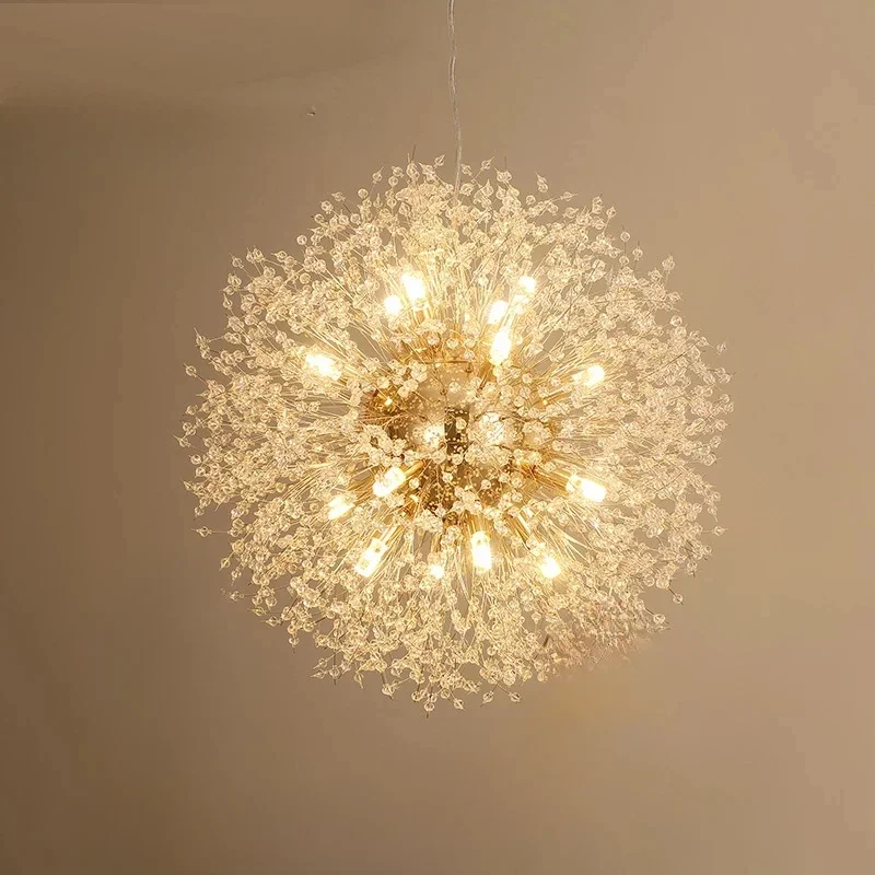 

Modern Crystal Dandelion Pendant Light Warm and Romantic Living Room Dining Room Bedroom Decoration Light