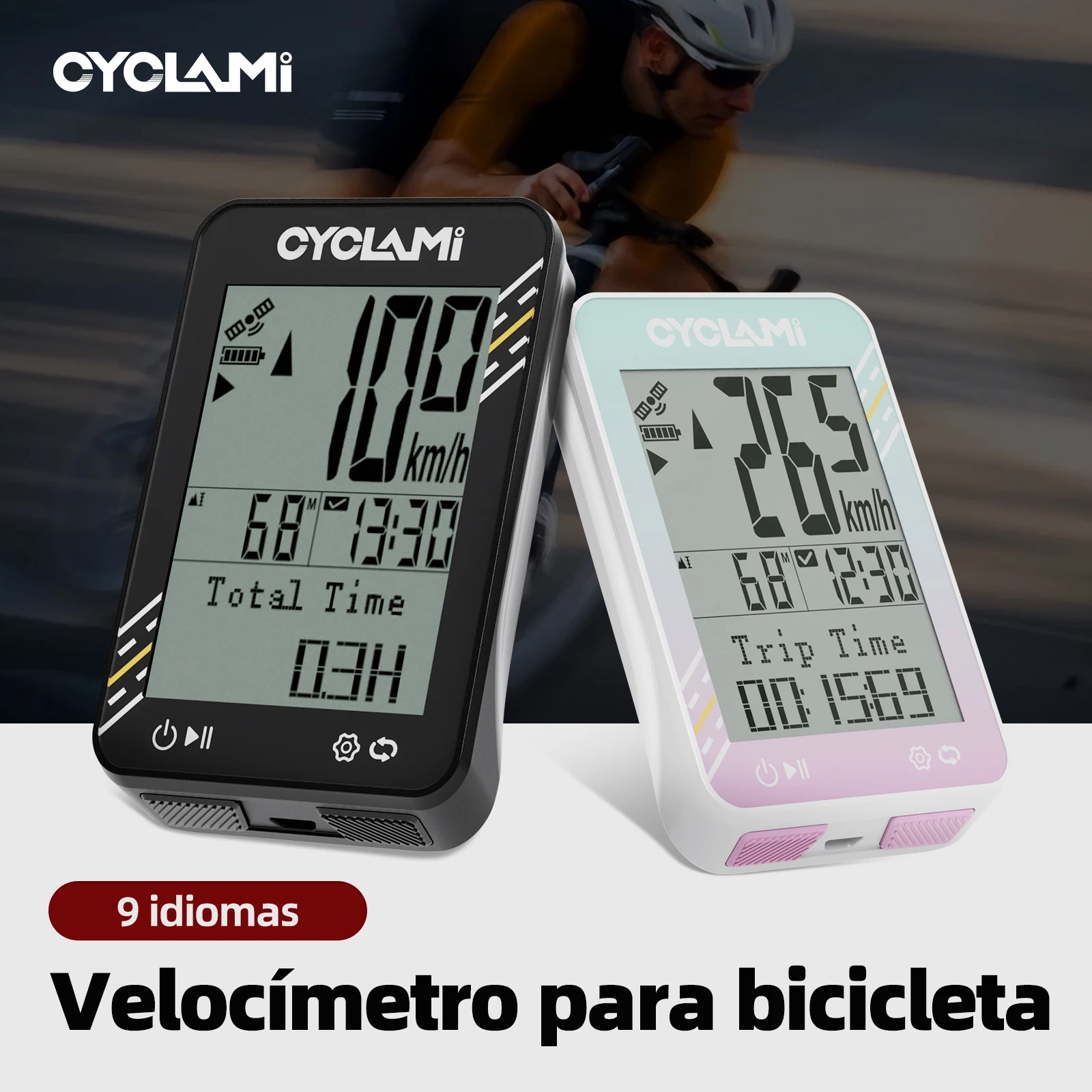 Cyclami gps bicicleta computador sem fio cronômetro ipx7 à prova dmulti água multi-idioma ciclismo odômetro velocímetro