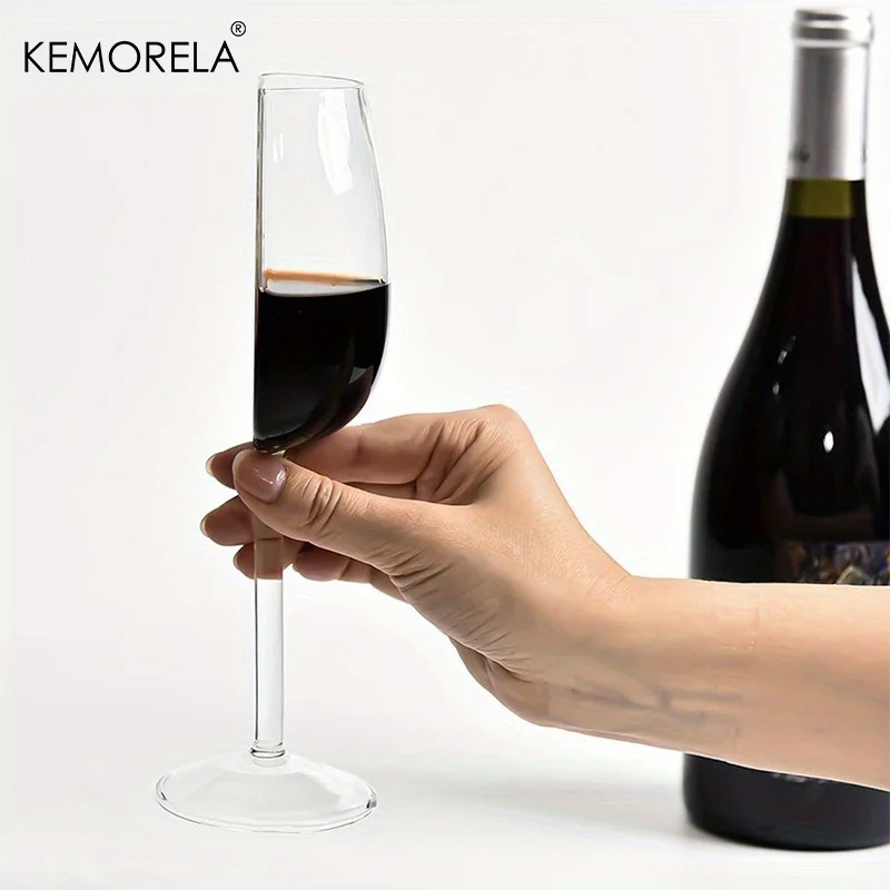 1/2PCS Novelty Wine Glass Set European Style Half Red Wine And Champagne Glasses High Quality Glass Suitable for Home Gathering