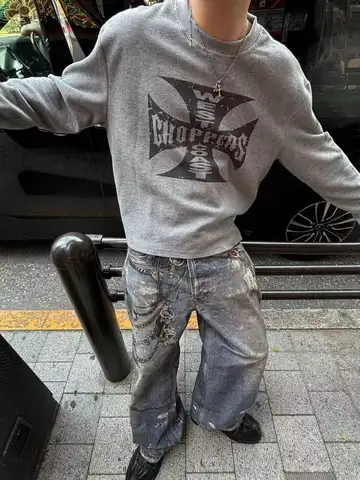 Amerikansk Casual Lång Sve Hoodie ERD Sle Depred Rich Second Generation Vintage Boxy Sweart Vår Höst Vinter 10 best sales huvtröja med boxig passform - №8