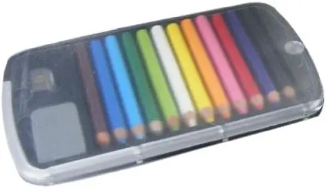 

Mini Colored Pencils Set in Case with Eraser and Sharpener, Portable Art Kit for On-the-Go Sketching