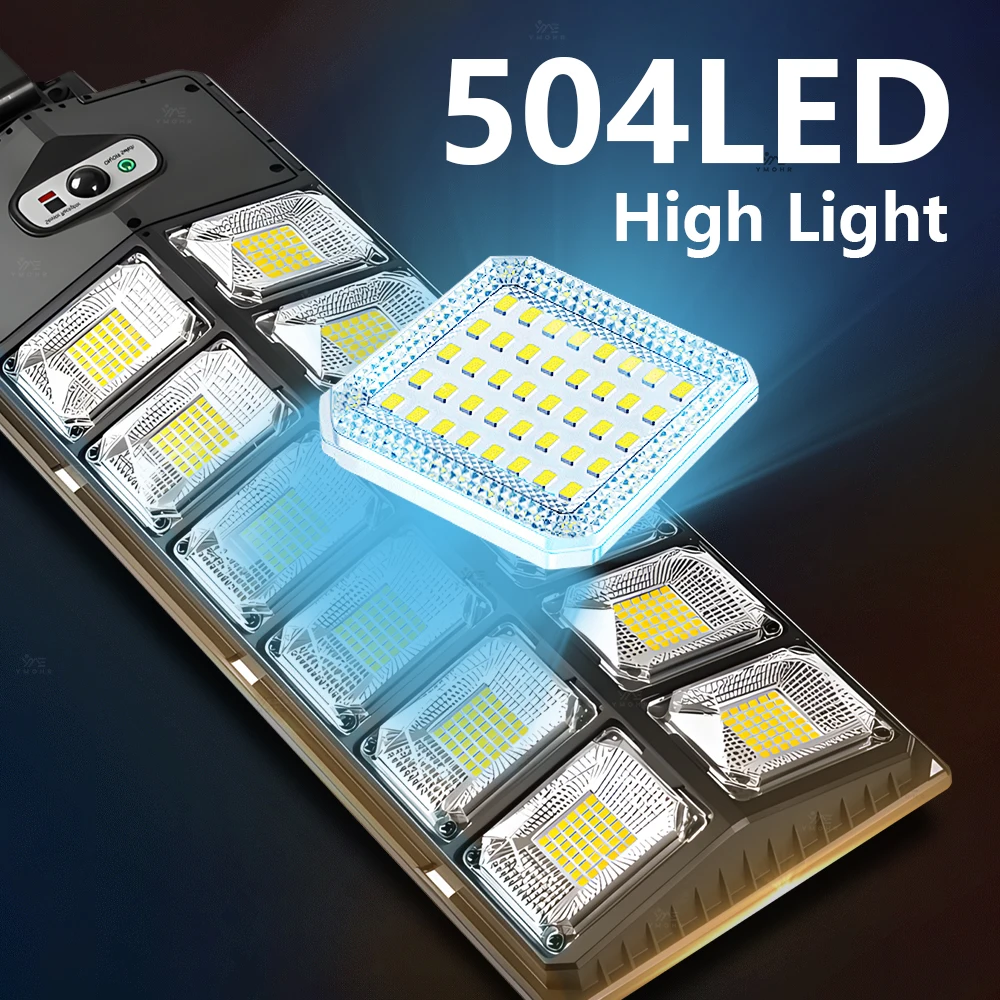 504 LED Solar Lights Outdoor Waterproof Remote Control Motion Sensor Light Garden Accessories Outdoor Street Wall Garage Yard