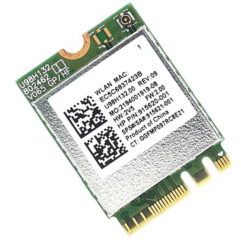 

ZDH RTL8821CE 802.11AC 1X1 Комбинированная карта адаптера Wi-Fi+BT 4.2 SPS 915621 -001 Беспроводная сетевая карта для серии Hp ProBook 450 G5