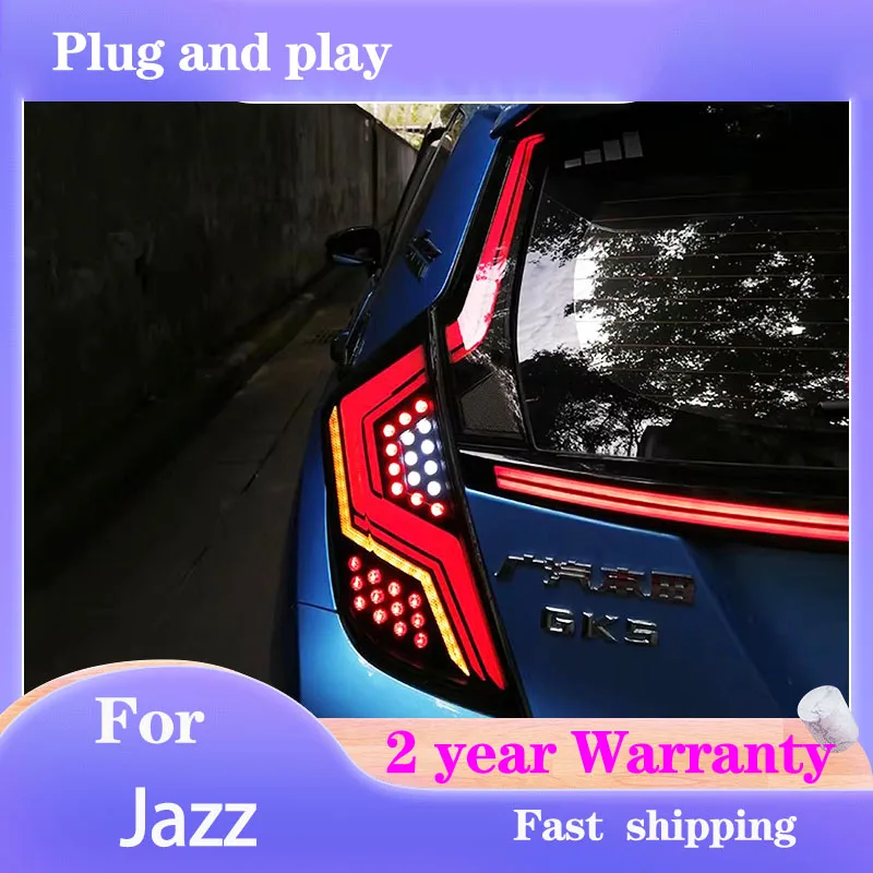 

Стайлинг автомобиля для Honda Jazz, задние фонари 2014-2018, подходят для задних фонарей, задние DRL, противотуманные фары, указатель поворота, задний ход