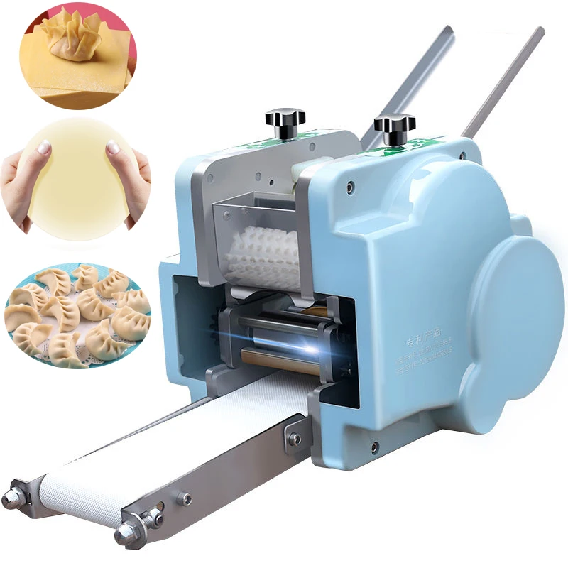 electric Automatic Dumpling Wrappers Machine 110V Wonton Slicer Roller Press pastas Maker dough wrapping Small Commercial 220V