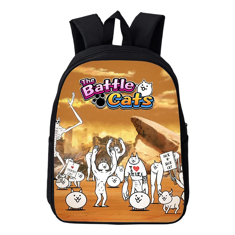 

Kids The Battle Cats 3D Print Backpacks Kindergarten Bookbag 12 Inch Toddler Cartoon School Bags Girls Boys Small Daypack Gift