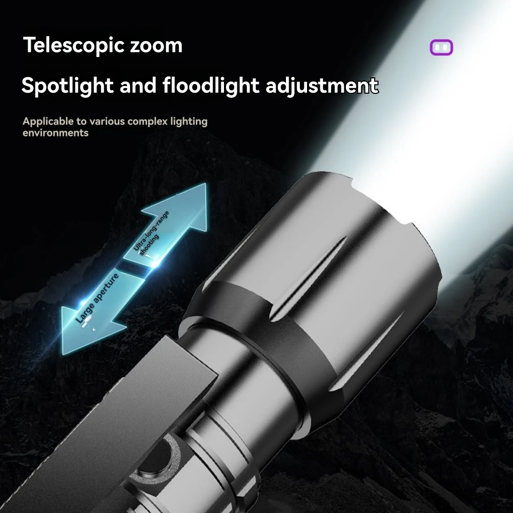 【~ New N07R】Super Bright Special Lamp Dual Light Source Rechargeable Outdoor LED Banknote Detector Strong Light Flashlight