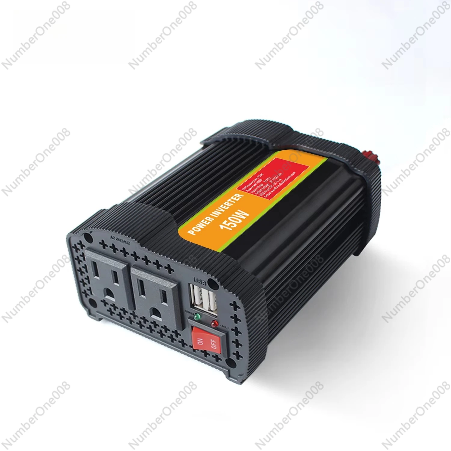 

Автомобильный инвертор P150U 150 Вт, пиковая мощность 300 Вт, из алюминиевого сплава, DC-AC 110 В/220 В, с двойным USB-адаптером для быстрой зарядки