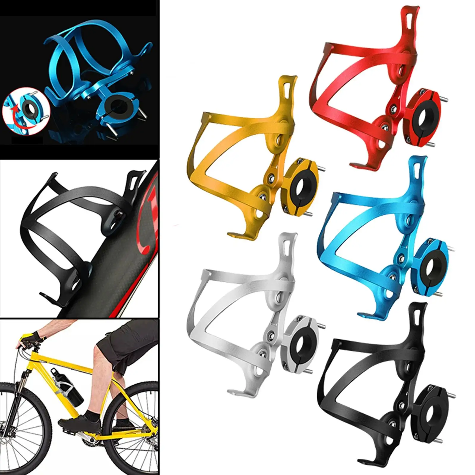 Water Bottle Cages, Bike Aluminum Alloy Lightweight Water Bottle Holder Cages, Road, Mountain Water Bottle Cage