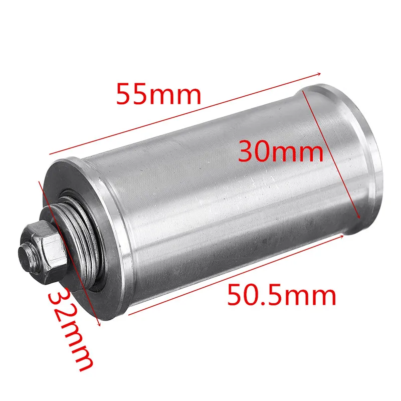 

Aluminum alloy Double Bearing Driving Wheel Belt 50/30mm Sander Conveyor Guide Wheel With 8mm stainless steel Shaft Rod / Wrench