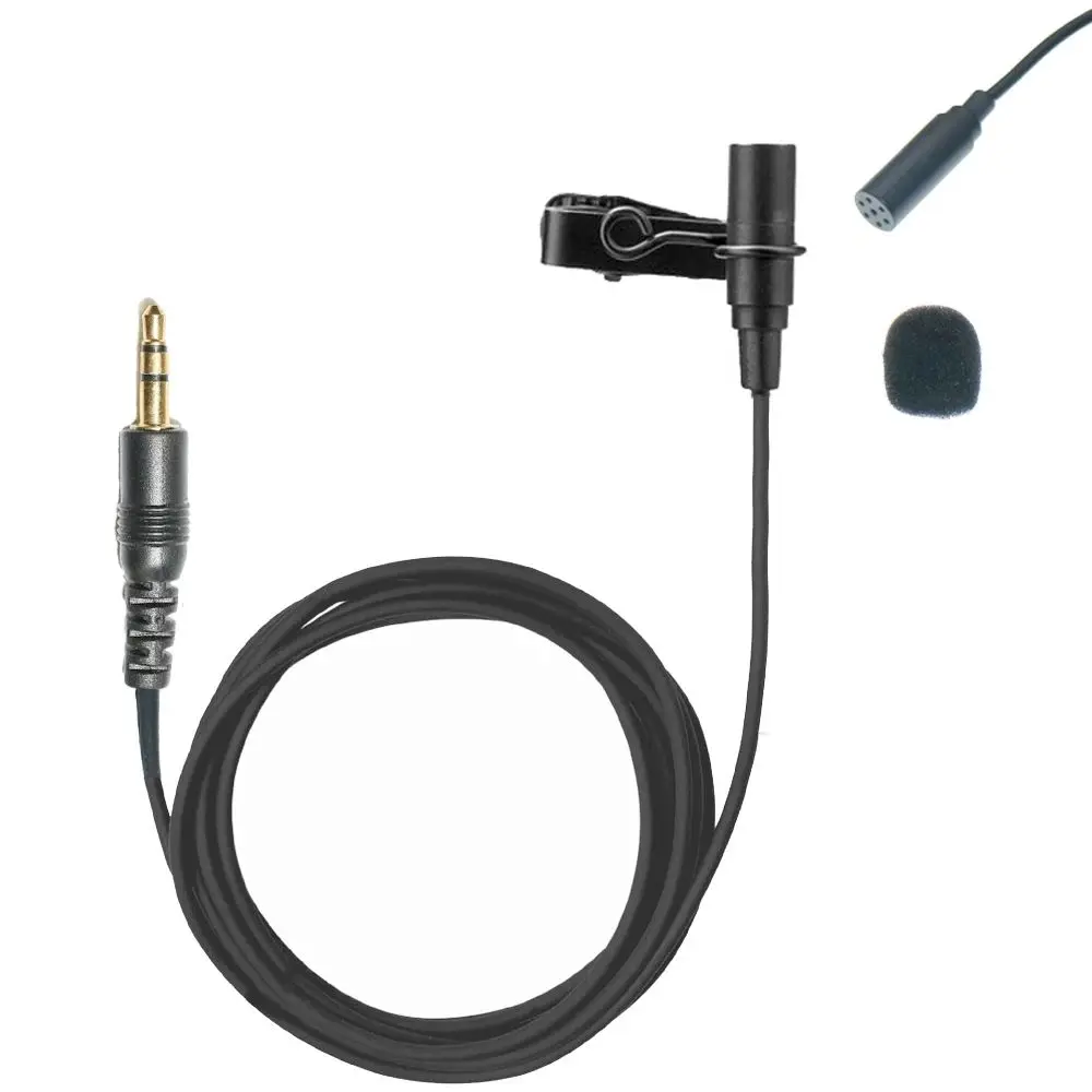 

W300 Instrument Clip Lapel Microphone 3.5mm TRS Jack Stereo For Computer PC Laotop Camera Wireless Pocket Transmitter