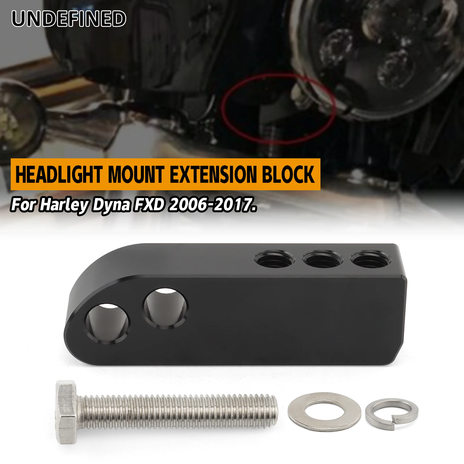 Headlight Extension Block Adjustable Relocation Bracket For Harle/y FXD Dyna Super Glide FXDB Street Bob FXDC FXDWG Wide Glide