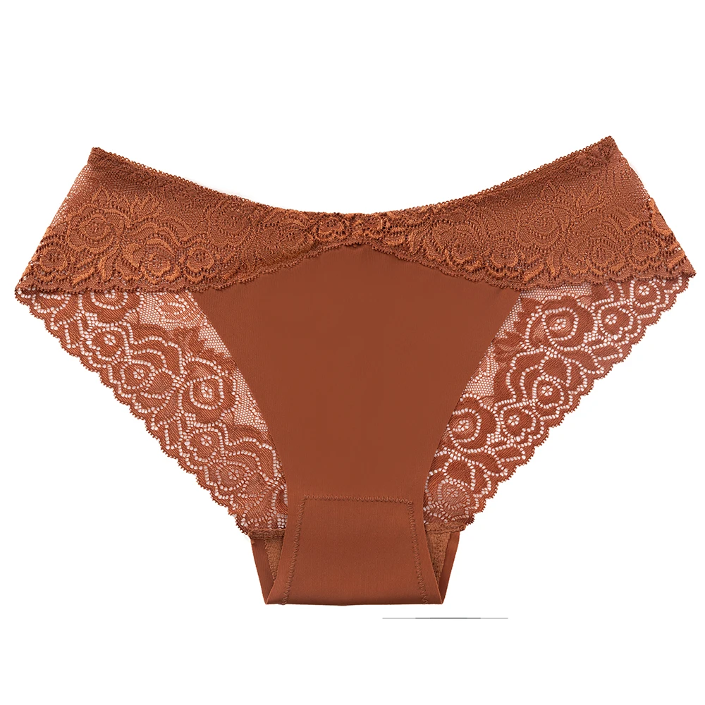 Women\'s 3Pcs Lace Panties Hollow Out Women\'s Panties Leaf shaped Cute Lace Culottes Comfy Breathable Underwear Stretchy Pantys
