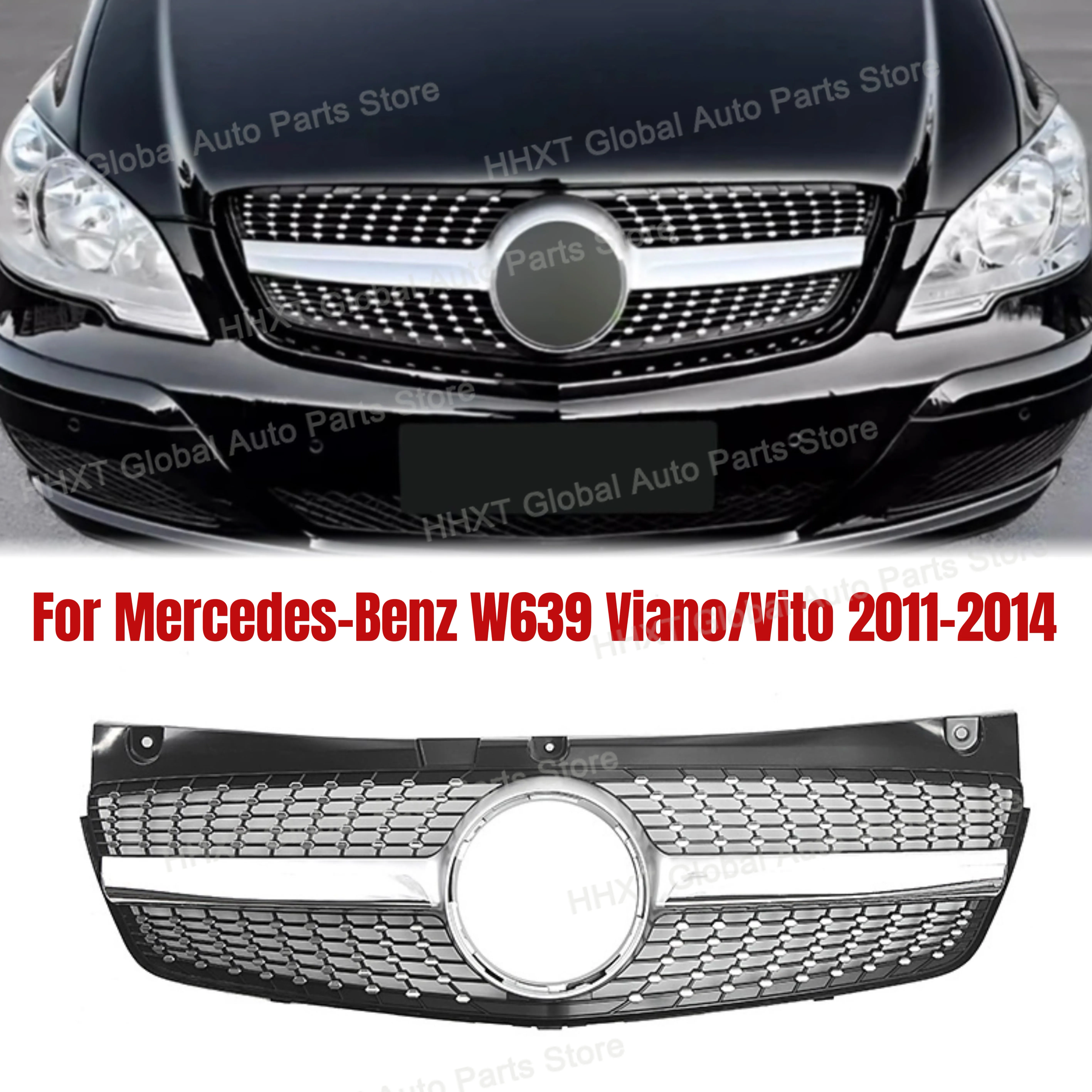 

Передний бампер решетка капота гоночный гриль для Mercedes-Benz W639 Viano/Vito 2011 2012 2013 ABS грили