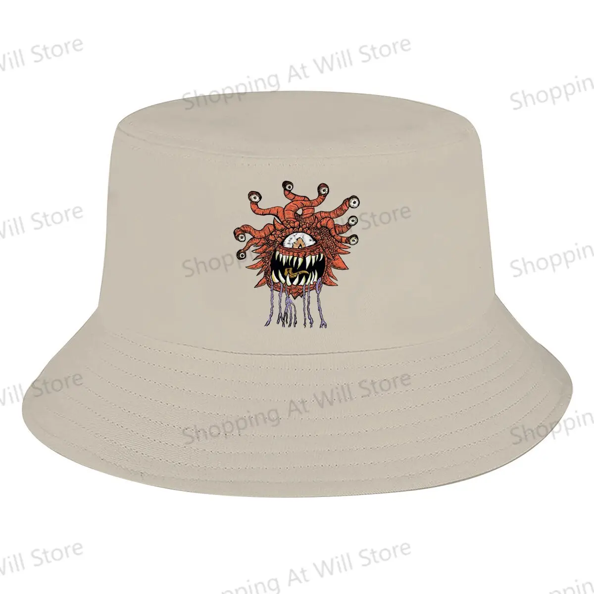 DND Game Beholder Unisex bob Bucket Hats Men And Women Beach Hat Creative Gift