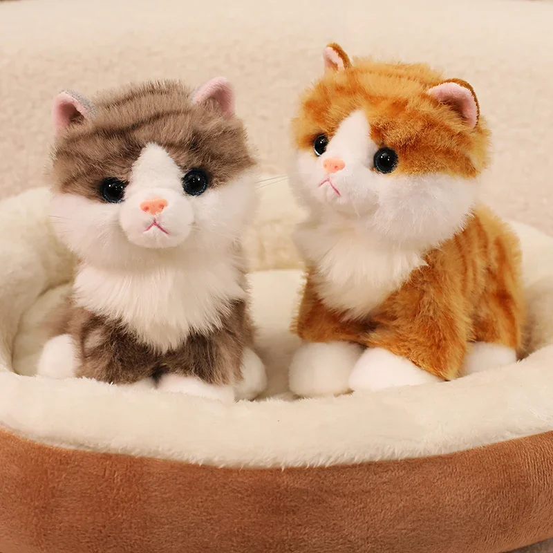 Simulation Katze Puppe Sanfte Und Bequeme Lifelke Puppe Stofftier Katze Hause Ornament Urlaub Überraschung Geschenk – Detail 10