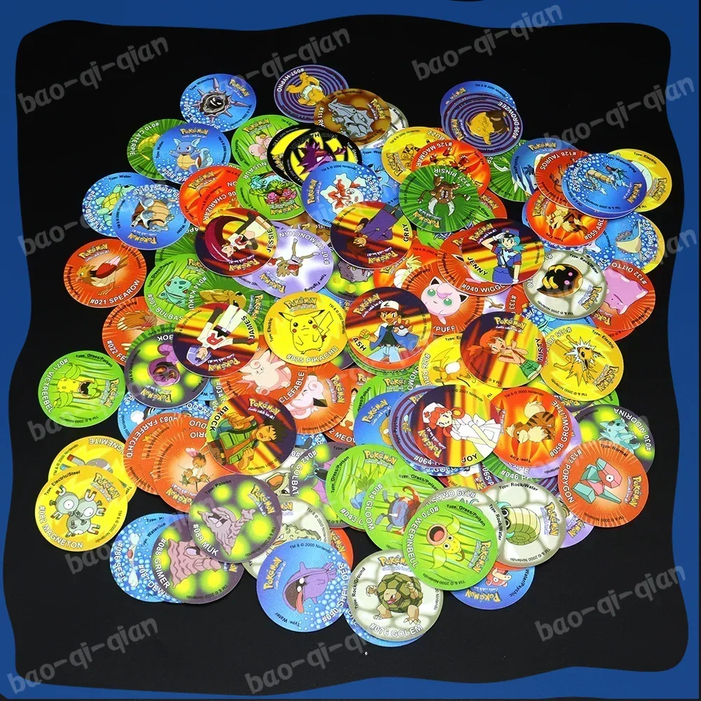 For Tazos Album Trainer Round Pogs Cheetos Chipitaps 1st/2nd/3rd Edition Ash Ketchum Starter Tap Collection Card