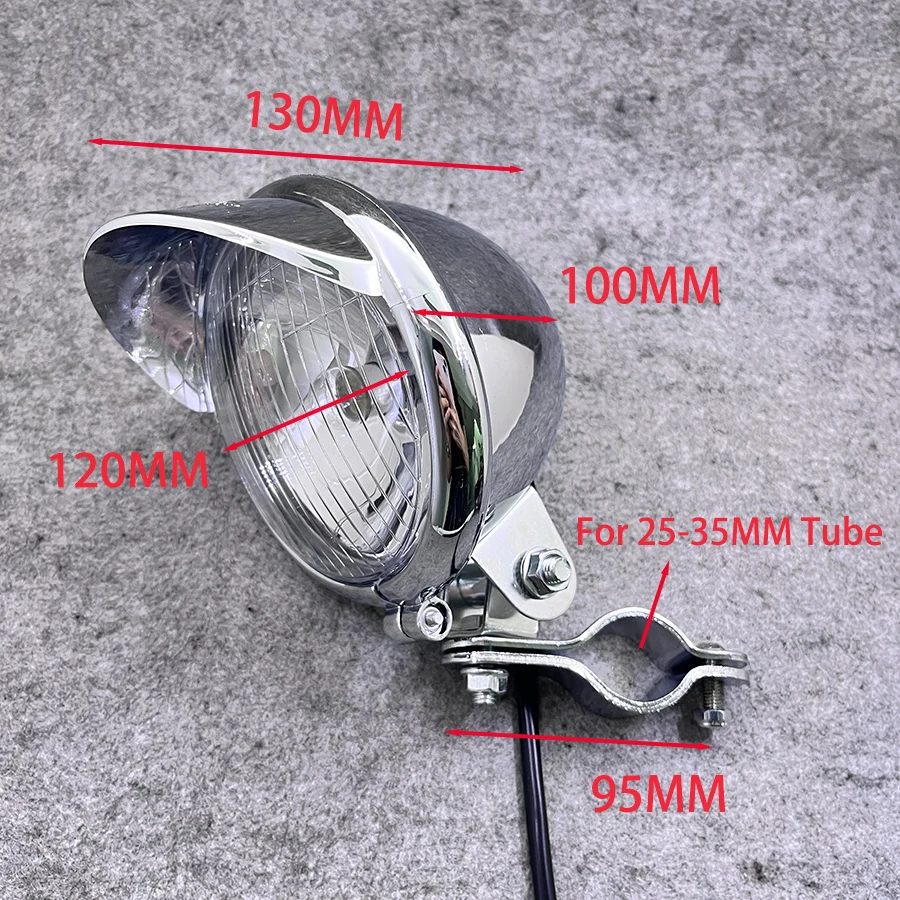 1 Set Chrome Motorcycle Headlight Spot Fog Lamp With Roll Cage Guard Bar Tube Bracket Clamp For Benelli Ducati Cafe Racer