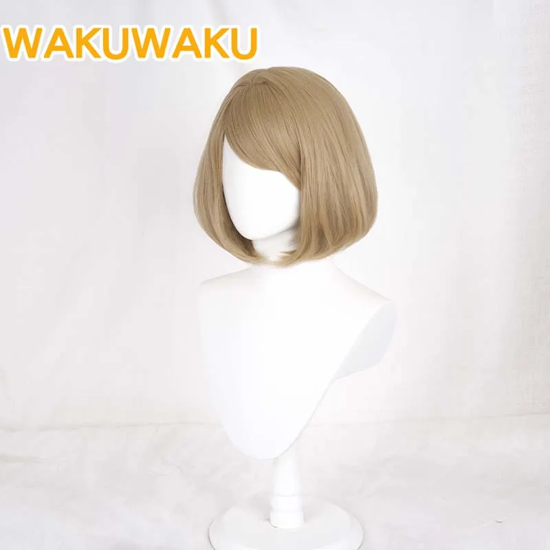 Ashleyy Grahamm Wig Game Cosplay Wig WakuWaku Ashleyy Grahamm Short Wig Heat Resistant Women Cosplay Wig Free Wig Cap