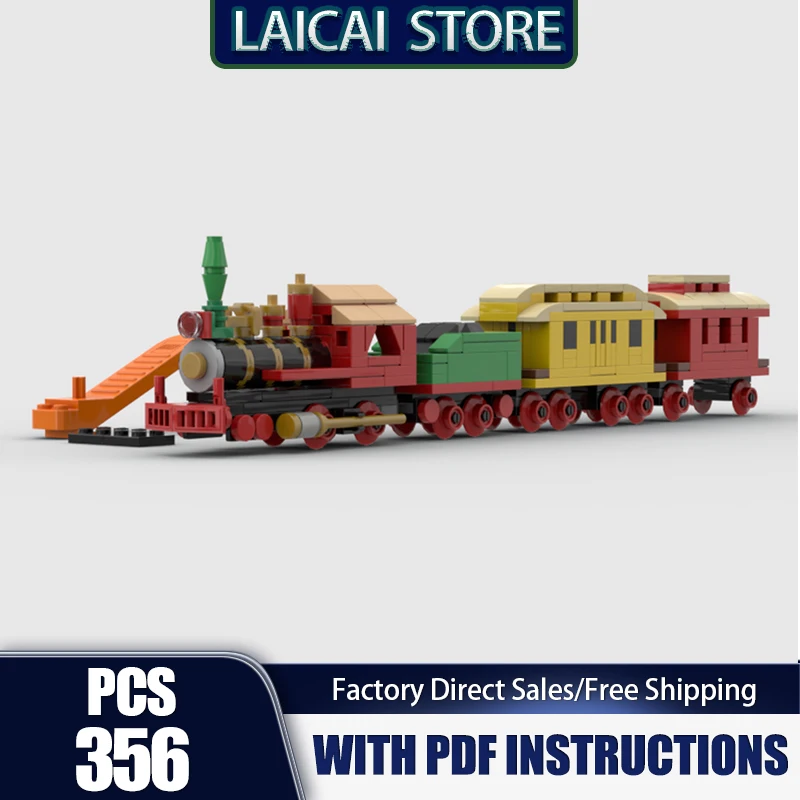 

Railway Train Model Moc Building Bricks City locomotive Model Technology Modular Blocks Gifts Christmas Toys DIY Sets Assembly