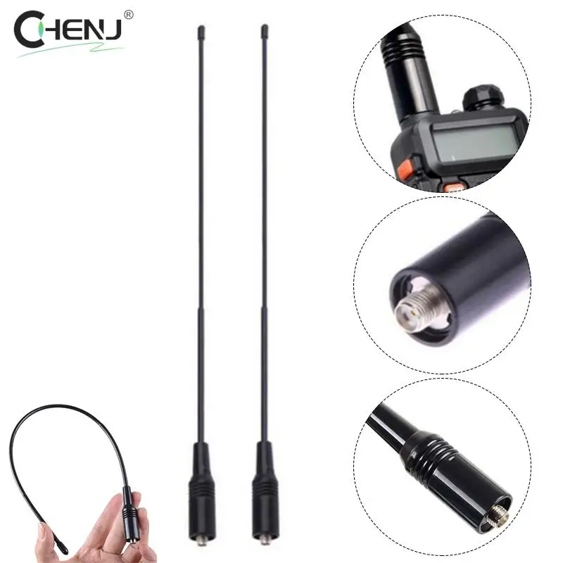 

1pc 40cm NA-771 SMA-Female Dual Band 10W Antenna For Baofeng UV 144/430Mhz 10W High-gain Antenna For Baofeng SAUS