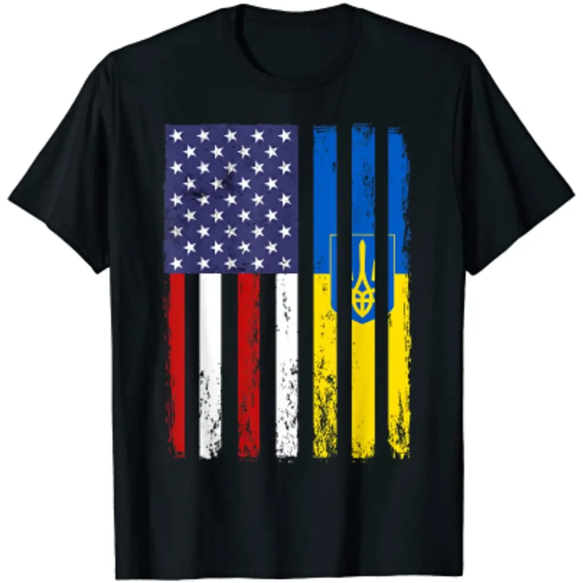 

Ukrainian American Flag Ukraine Usa America Roots Men T-Shirt Short Sleeve Casual Cotton Summer Boys T-Shirts