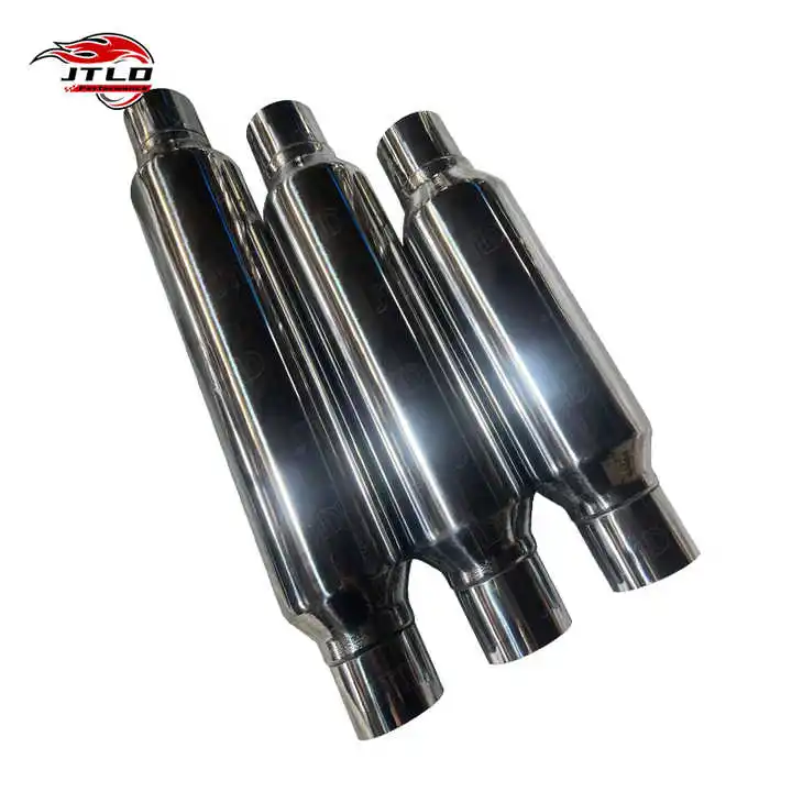 Universal High Performance Stainless Steel Polish Exhaust Muffler