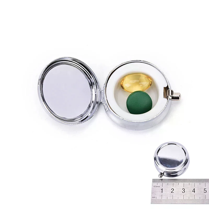/JCS/Travel Metal Pill Box Medicine Organizer Container Jewellery Case Storage Holder
