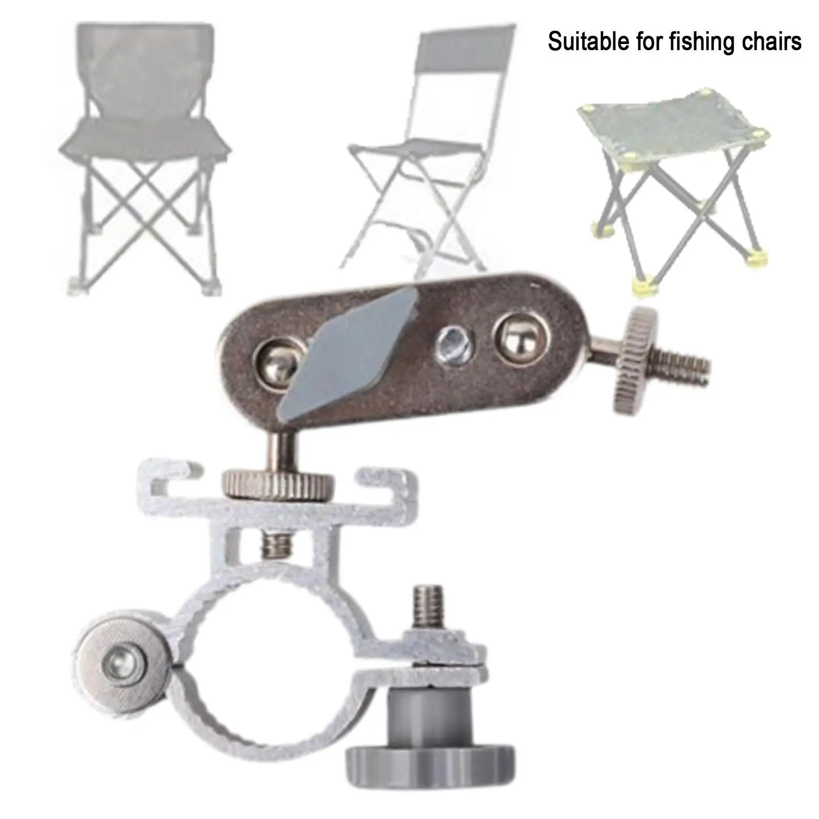 

Fish Chair Light Bracket Outdoor Light Stand Gear Spare Parts Removable with Wrench Multiuse Replacement Flashlight Stand Holder
