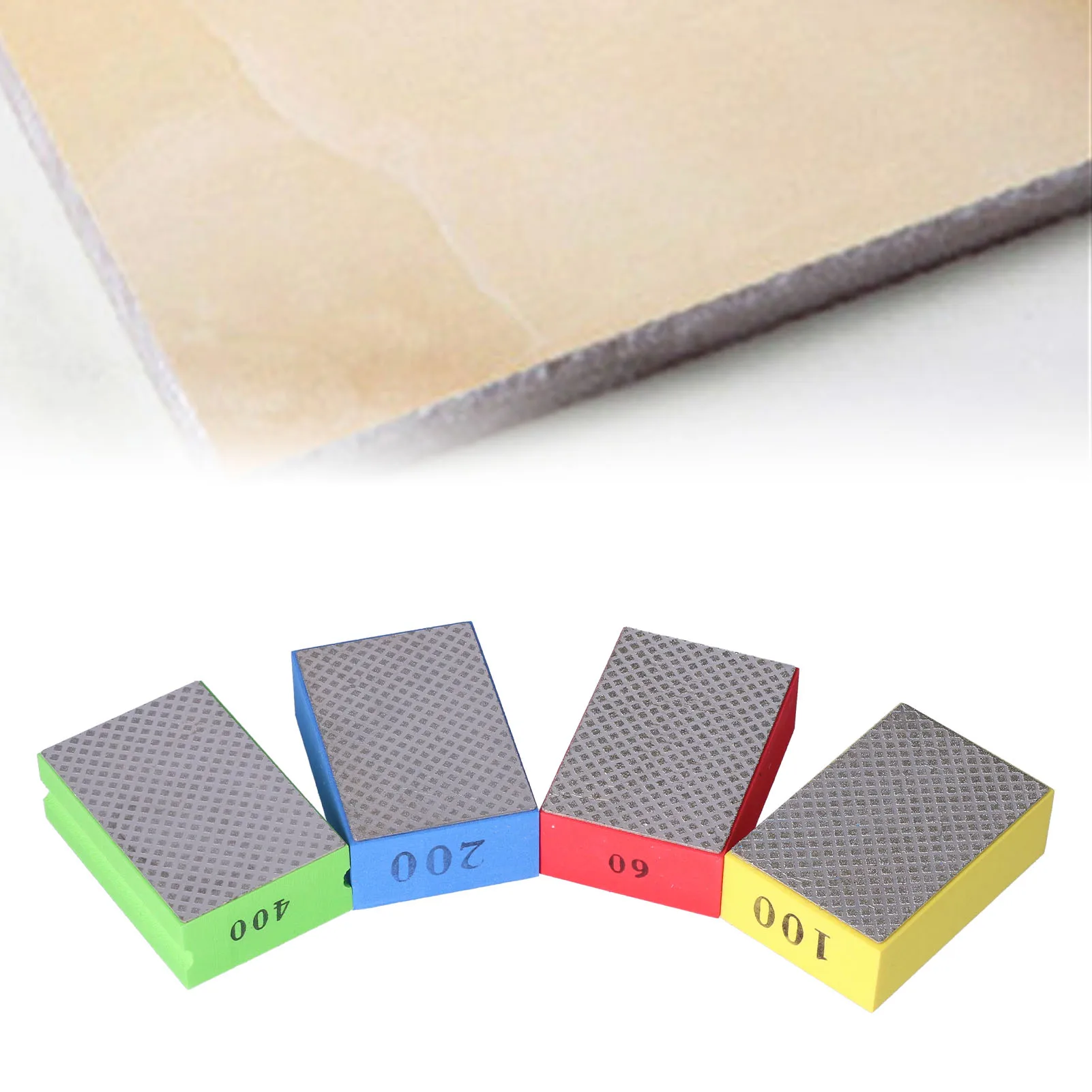 Hand Polishing Pads for Tile Stone Trimming Deburring 60# 100# 200# 400# Grit Hand Tool  Hand Polishing Pads