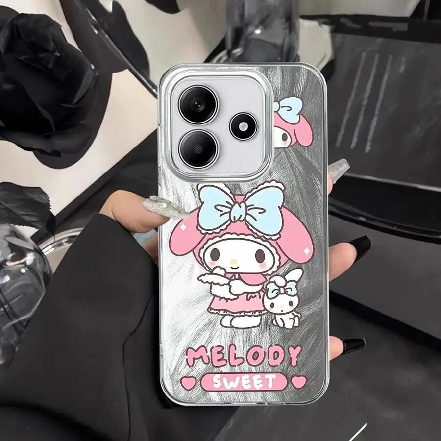 Soft Cover Phone Case for Xiaomi Redmi Note 14S 13 14 Pro Plus 12S 11S 11 12 Pro Cartoon Sanrio Melody
